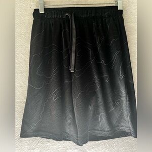 Athletic Works Mens Topographic Print Drawstring Shorts Size S (28-30)